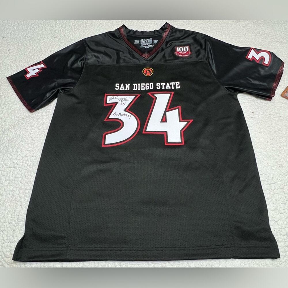 Kirk Morrison Signed SDSU Aztecs Football Jersey Bookstore NFL Autograph $200